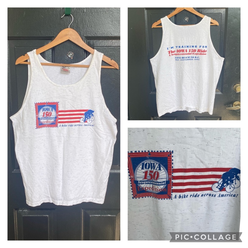 Vintage 90s Iowa Biking Tank Top